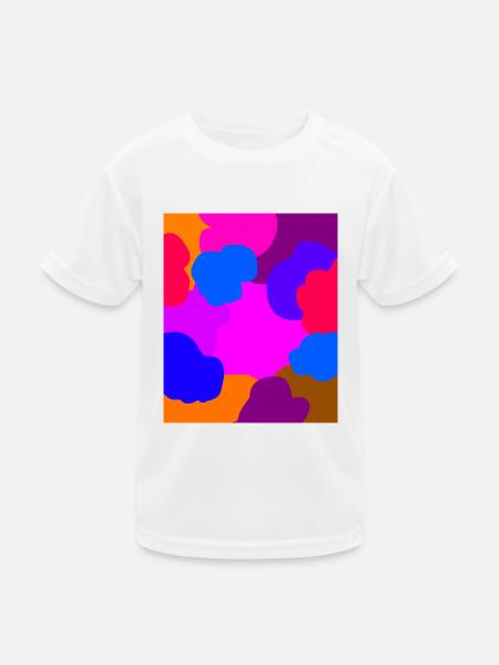 Wolken - Kinder Funktions-T-Shirt - Weiß