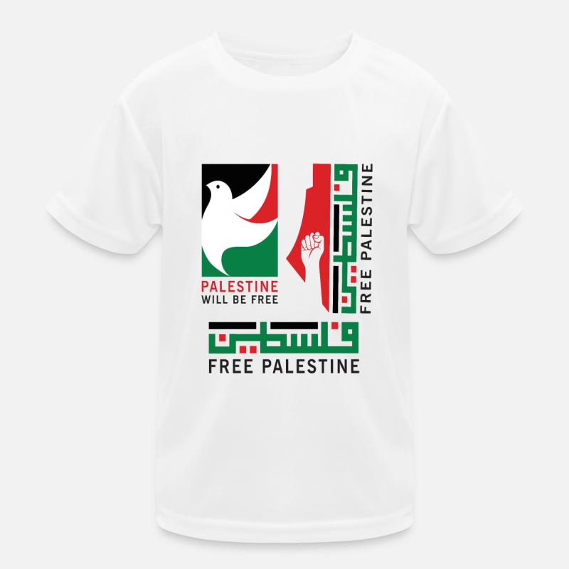 Free Palestine - will be free Kids Functional T-Shirt