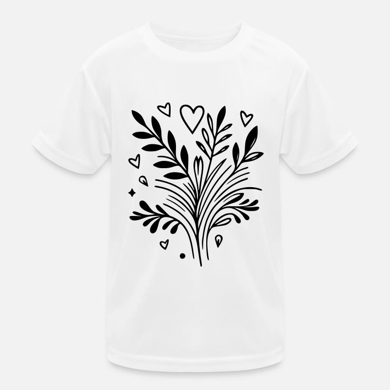Herzbaum Ast Kinder Funktions-T-Shirt