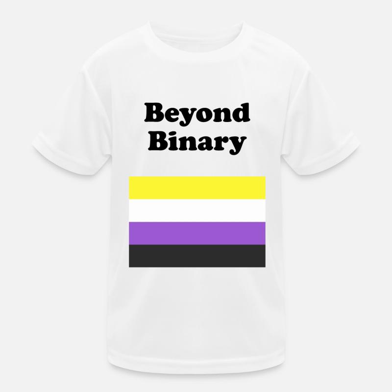 Non Binary Flag Beyond Binary Kids Functional T-Shirt