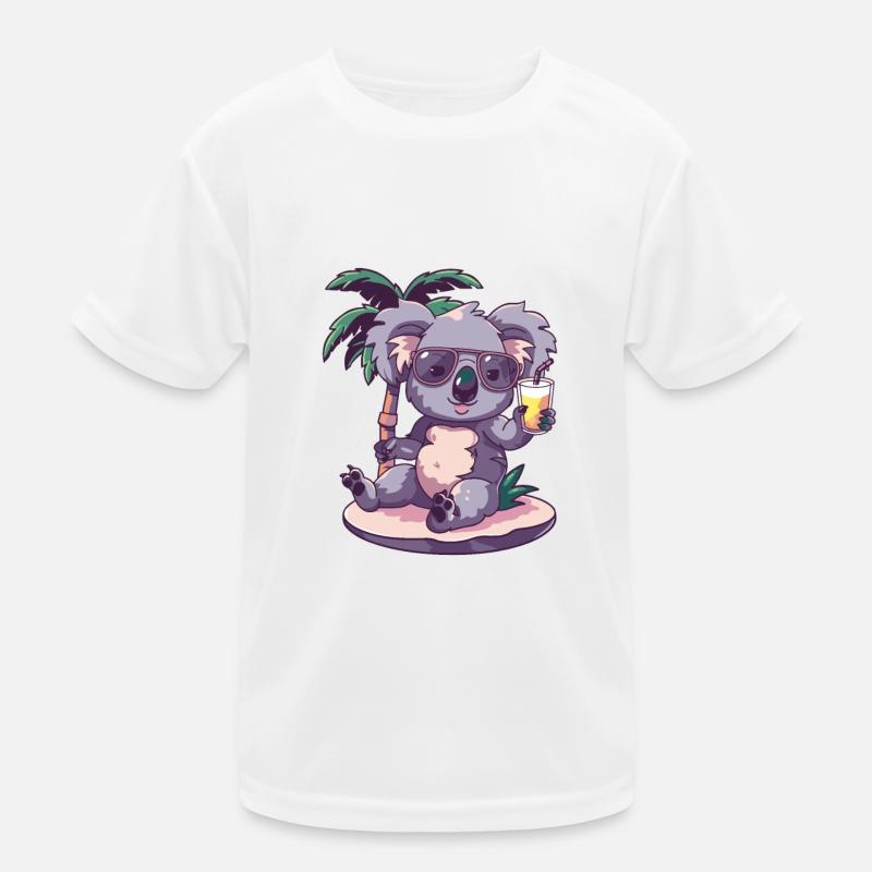 Koala Sommer Strand Comic Kinder Funktions-T-Shirt