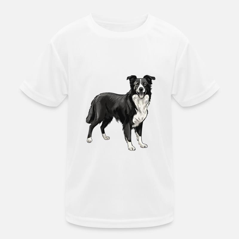 Border Collie Hund Kinder Funktions-T-Shirt