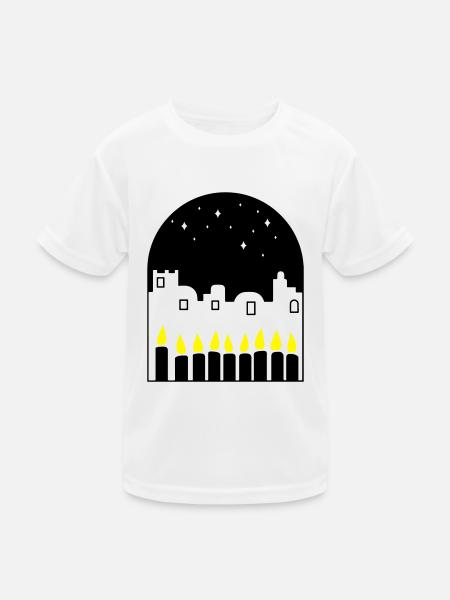 Candles at night - Kids Functional T-Shirt - white - Front