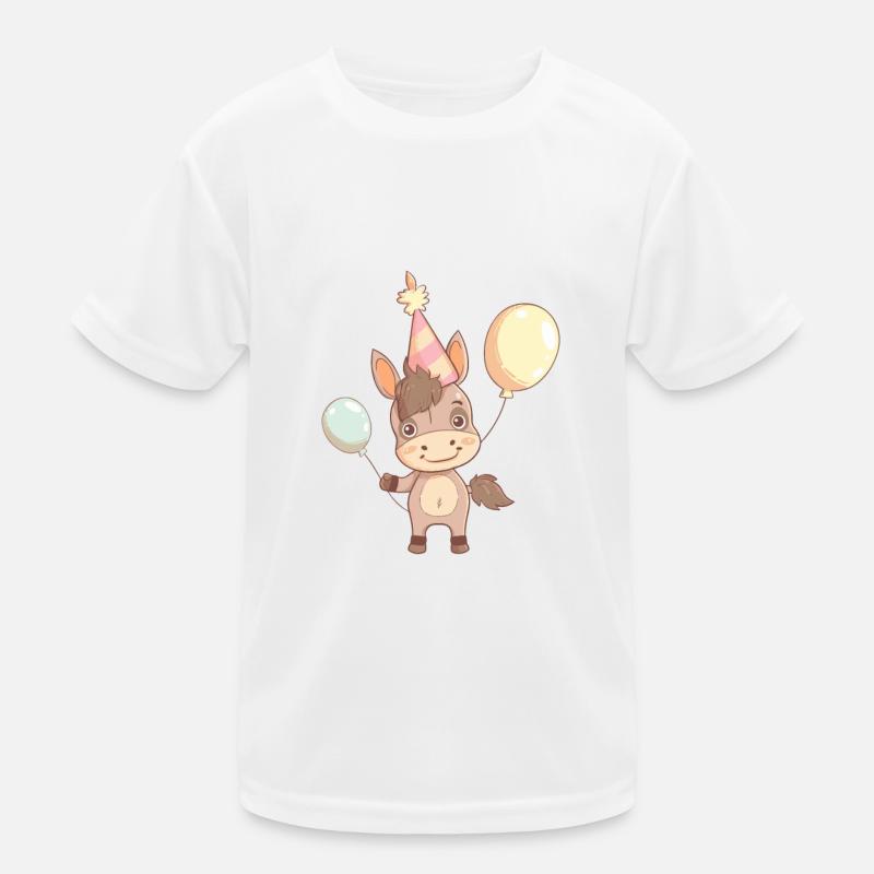 Esel Geburtstag Comic Kinder Funktions-T-Shirt