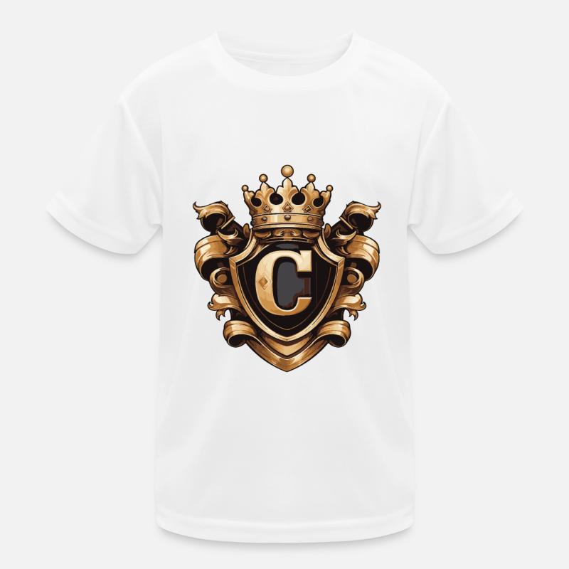 C Buchstabe Logo Krone Kinder Funktions-T-Shirt