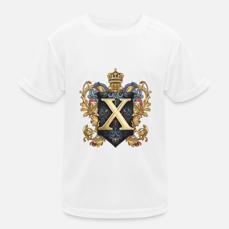 X Buchstabe Logo Krone Kinder Funktions-T-Shirt