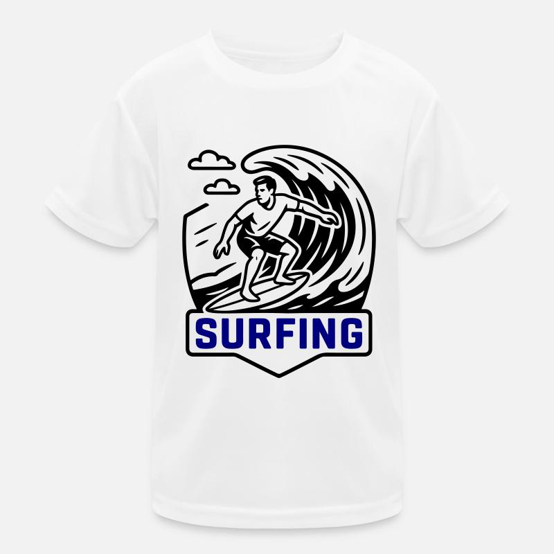 Surfing Symbol Surfer Kinder Funktions-T-Shirt