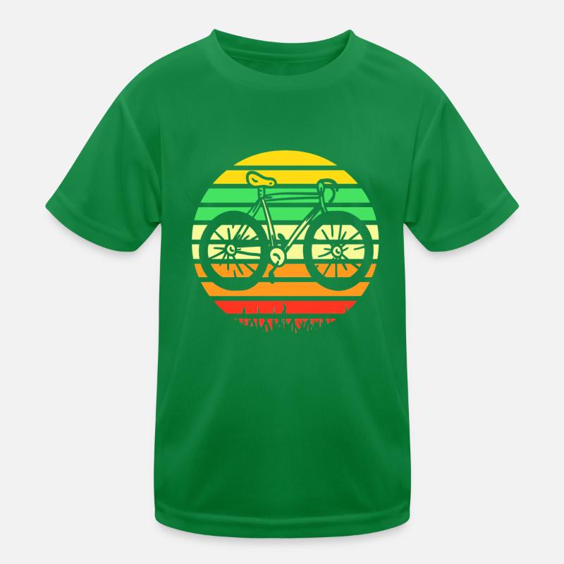 Rétro coucher de soleil vélo paysage graphique T-shirt sport Enfant