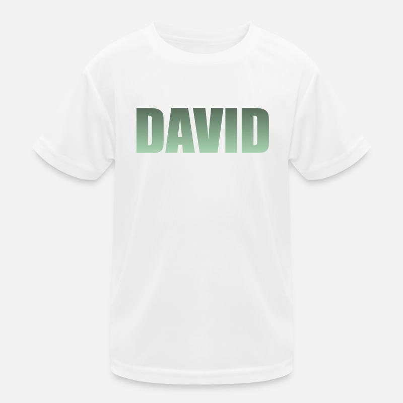 First name: David green Kids Functional T-Shirt