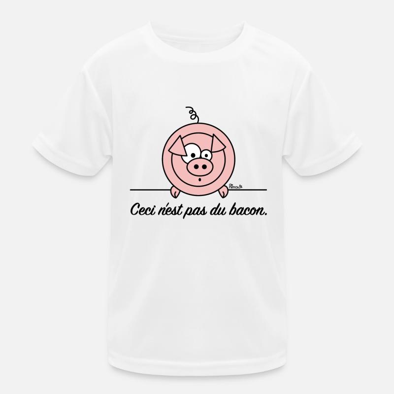 Cochon, Pas du Bacon, Végan T-shirt sport Enfant
