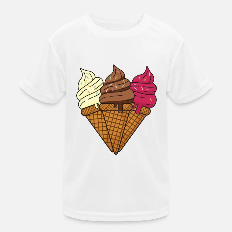 Softeis - Kinder Funktions-T-Shirt - Weiß