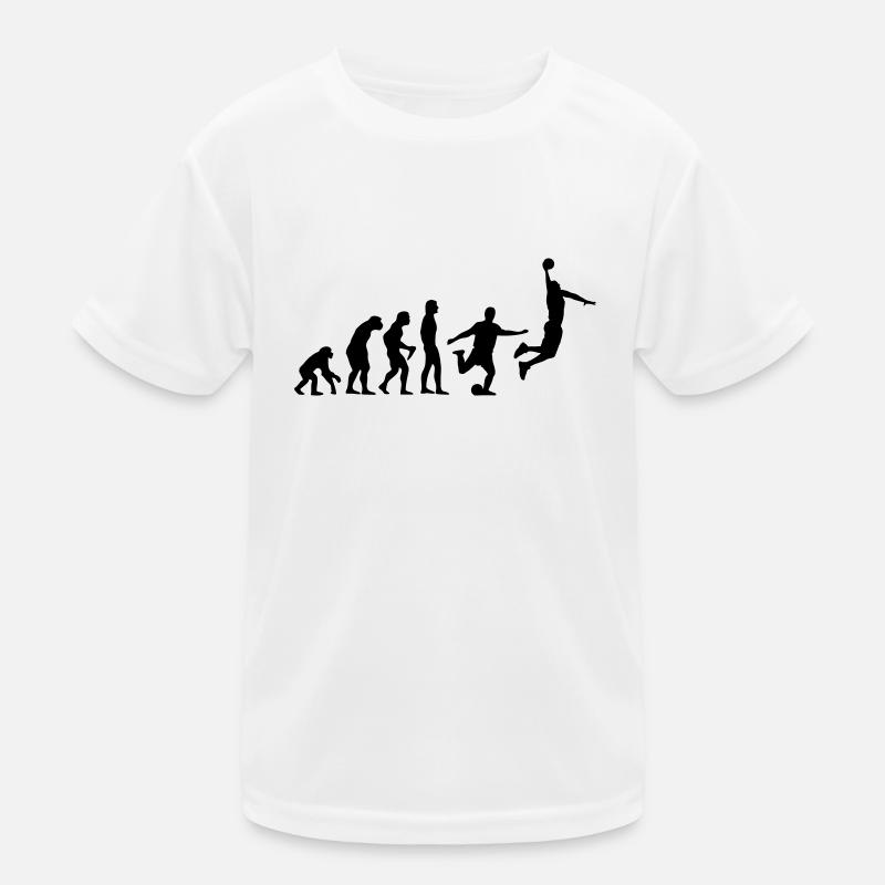 Basketball Evolution Fußball Kinder Funktions-T-Shirt