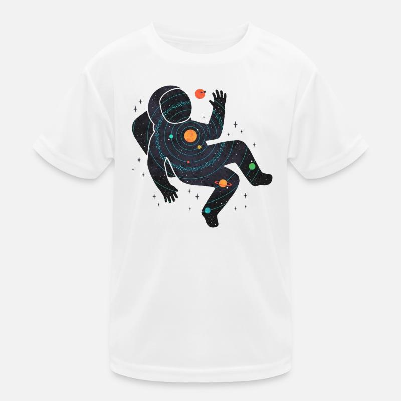 Astronauten-Weltraum-Grafik Kinder Funktions-T-Shirt
