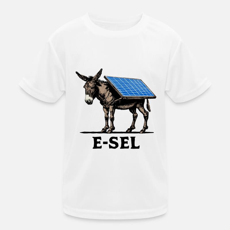 Solar E-sel, Esel, Lasttier, Packesel Kinder Funktions-T-Shirt