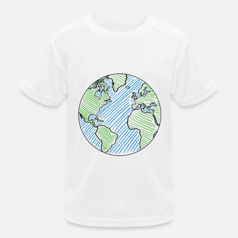 Planète Terre Dessinée T-shirt sport Enfant