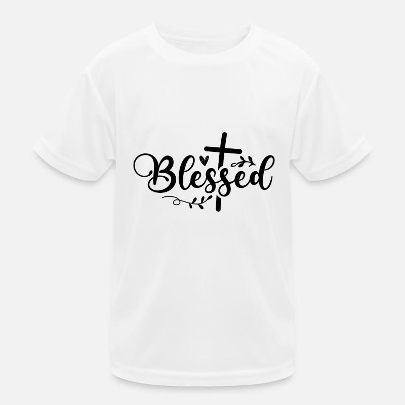 gesegnet - Kids Functional T-Shirt - white