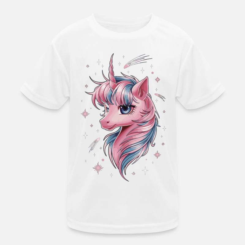 Magisches Einhorn mit Sternen Kinder Funktions-T-Shirt
