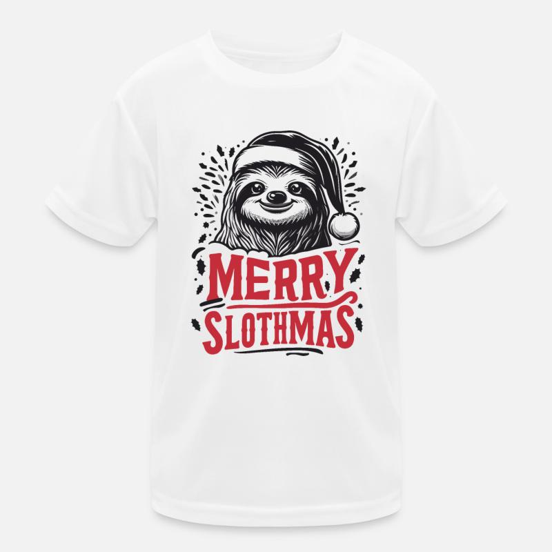 Joyeux Slothmas, Joyeux Noël T-shirt sport Enfant