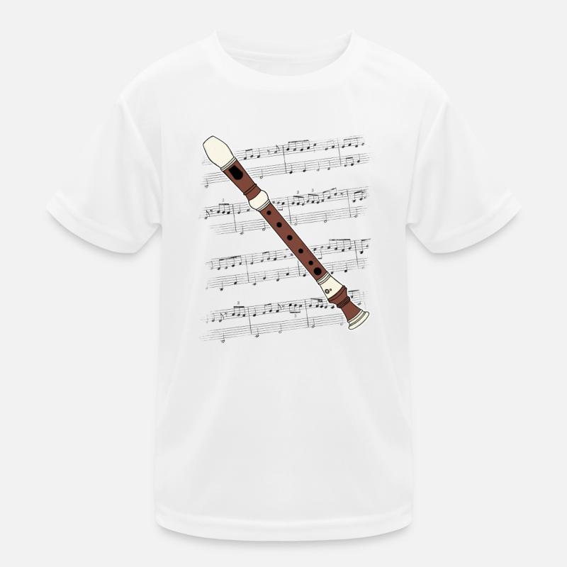 Recorder Player Recorderist Music Notation Kids Functional T-Shirt