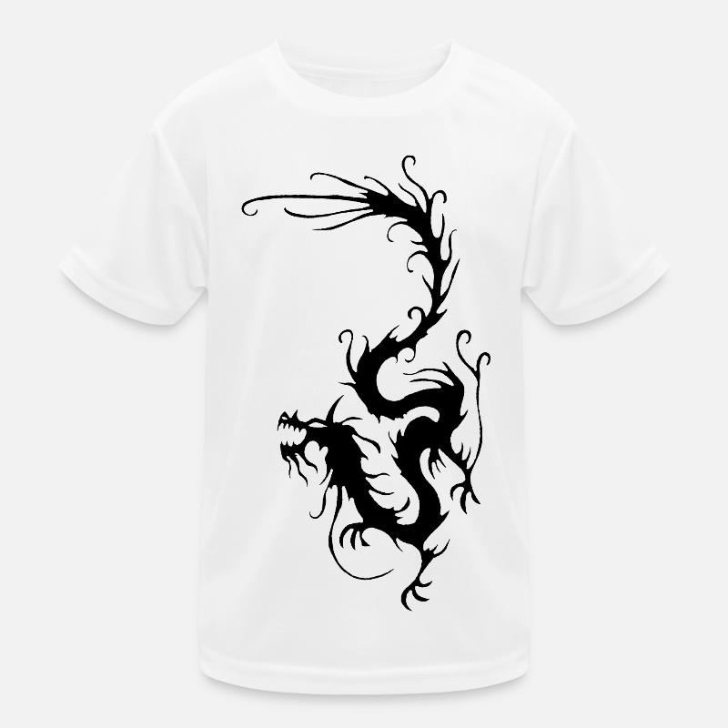 Black Smoke Dragon Kids Functional T-Shirt