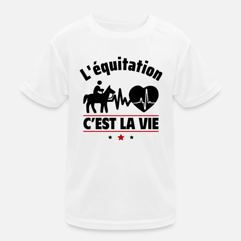 l équitation c est la vie,Cheval,Chevaux T-shirt sport Enfant