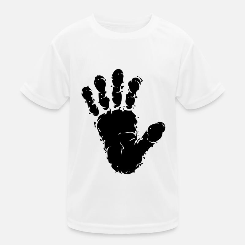 Monkey Primates Track Track Handprint Kids Functional T-Shirt