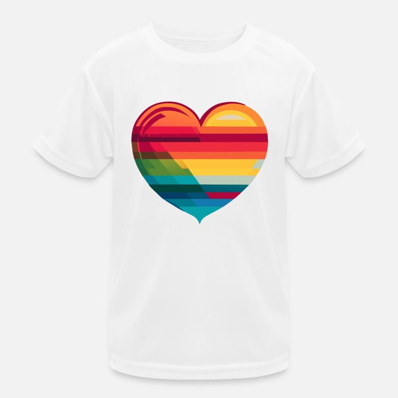 Pride Heart Kinder Funktions-T-Shirt
