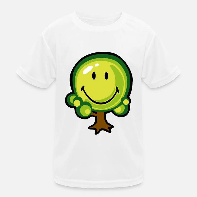 Smiley Oak Tree Kids Functional T-Shirt