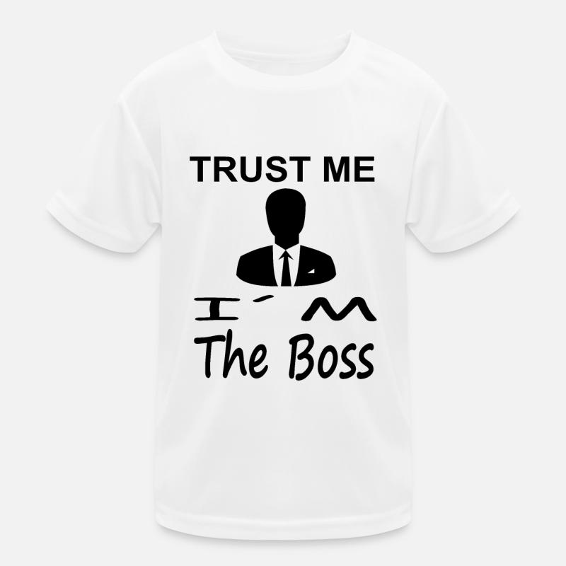 Vertrau mir ich bin der Boss Geschenkidee bin Chef - Kinder Funktions-T-Shirt - Weiß