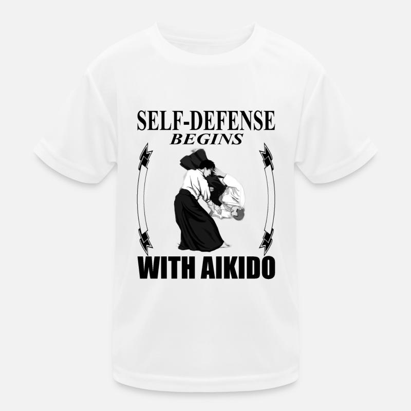 Aikido trainieren Aikido-Trainer Sprüche Geschenk Kinder Funktions-T-Shirt