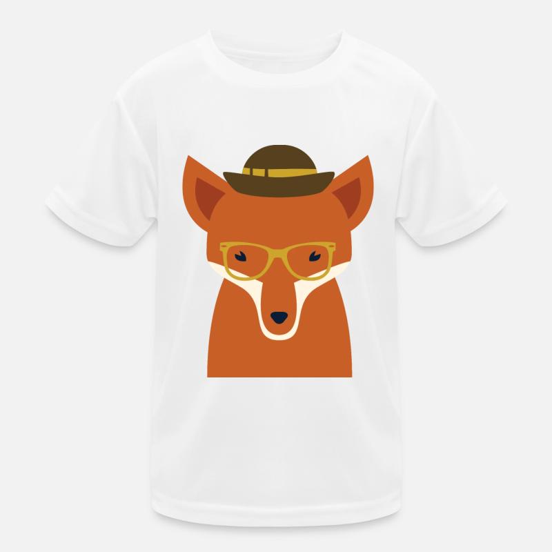 hipster fox Kids Functional T-Shirt