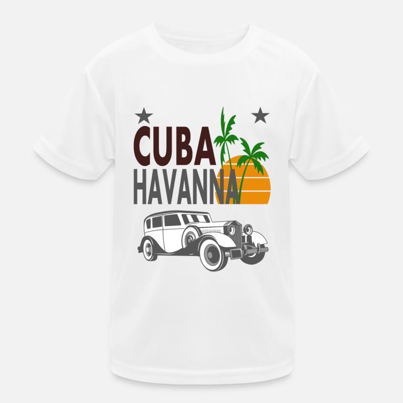 Kuba Havanna Cuba Karibik Oldtimer Geschenkidee Kinder Funktions-T-Shirt