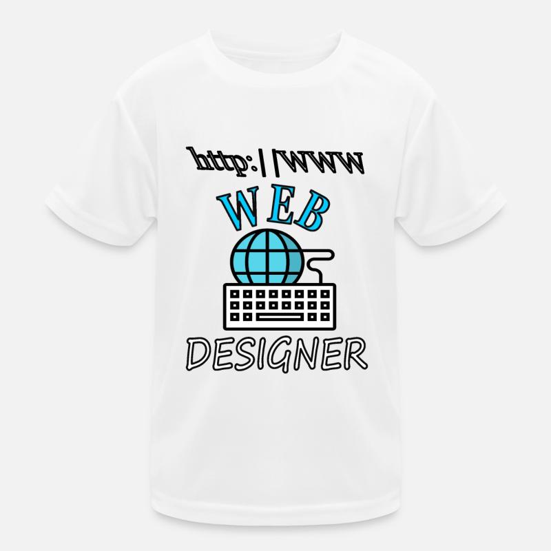 Ich bin Web Designer Website Internet Geschenkidee Kinder Funktions-T-Shirt
