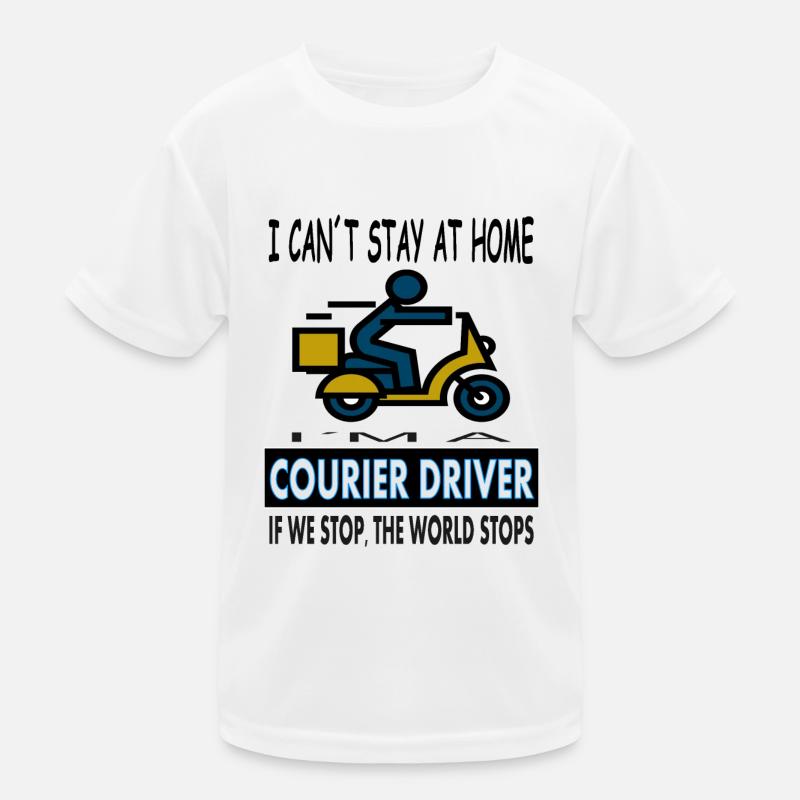Courier driver saying cool sayings courier gift Kids Functional T-Shirt
