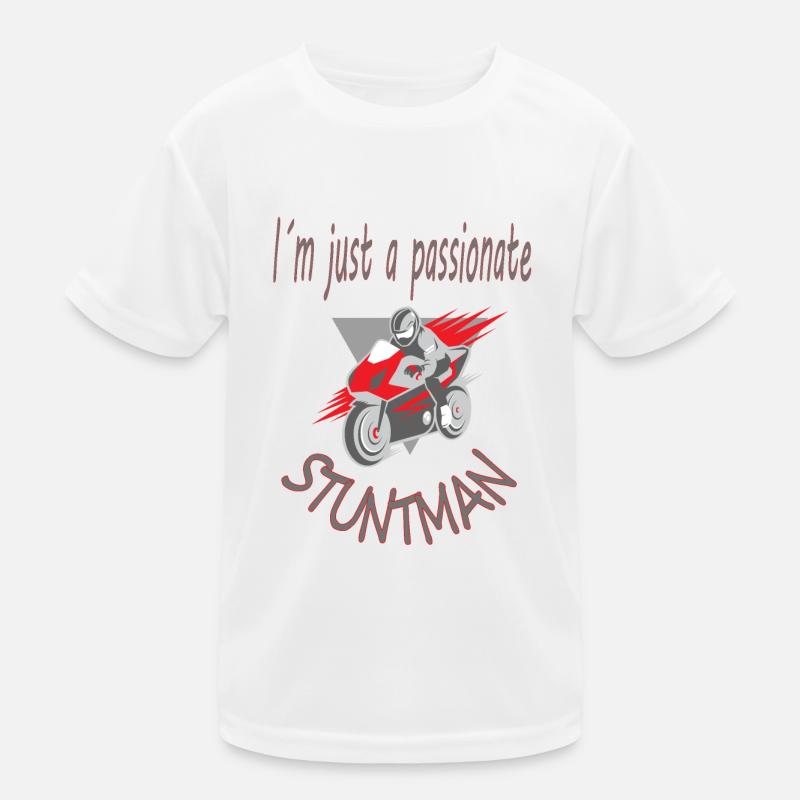 leidenschaftlicher Motorradfahrer Spruch Geschenk Kinder Funktions-T-Shirt