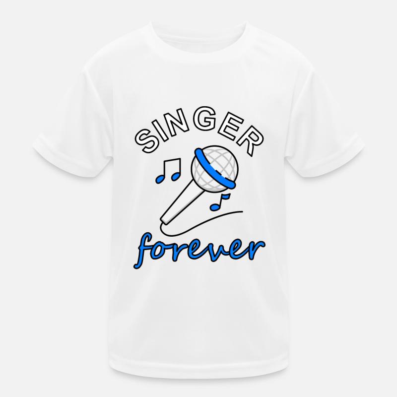 Sänger Microfon Microphon singen Musik Geschenk Kinder Funktions-T-Shirt