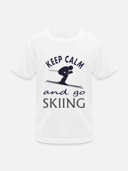 Skiing Ski resort Ski holiday Ski goggles Gift - Kids Functional T-Shirt - white - Front