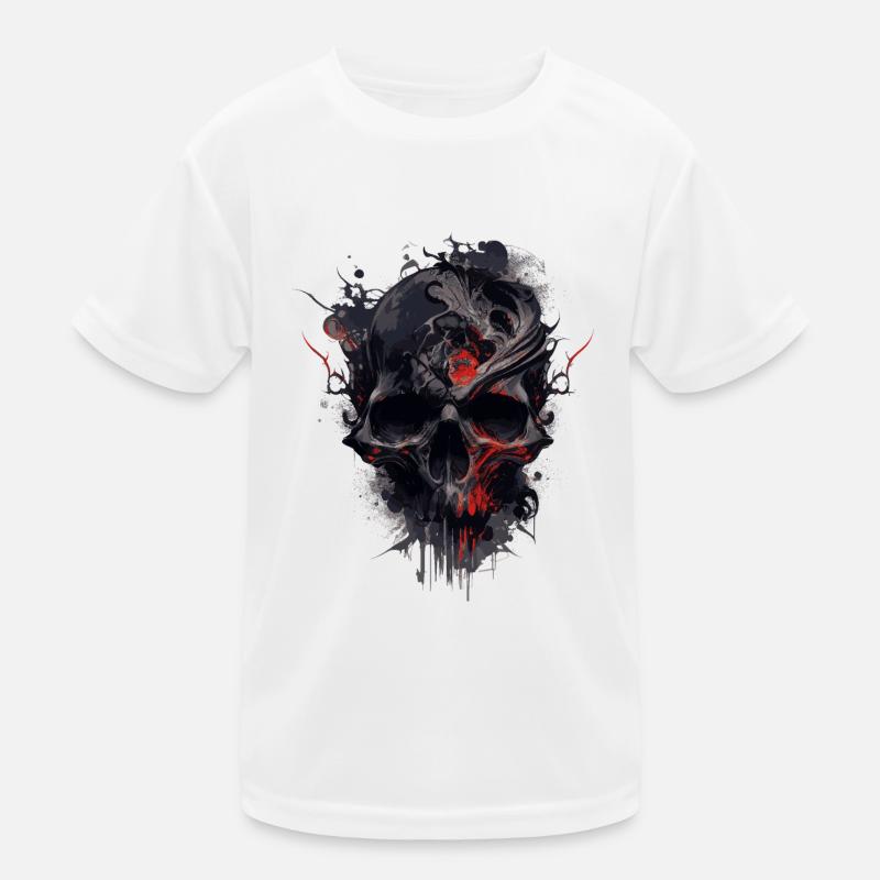 Splash multicolor skull Kids Functional T-Shirt