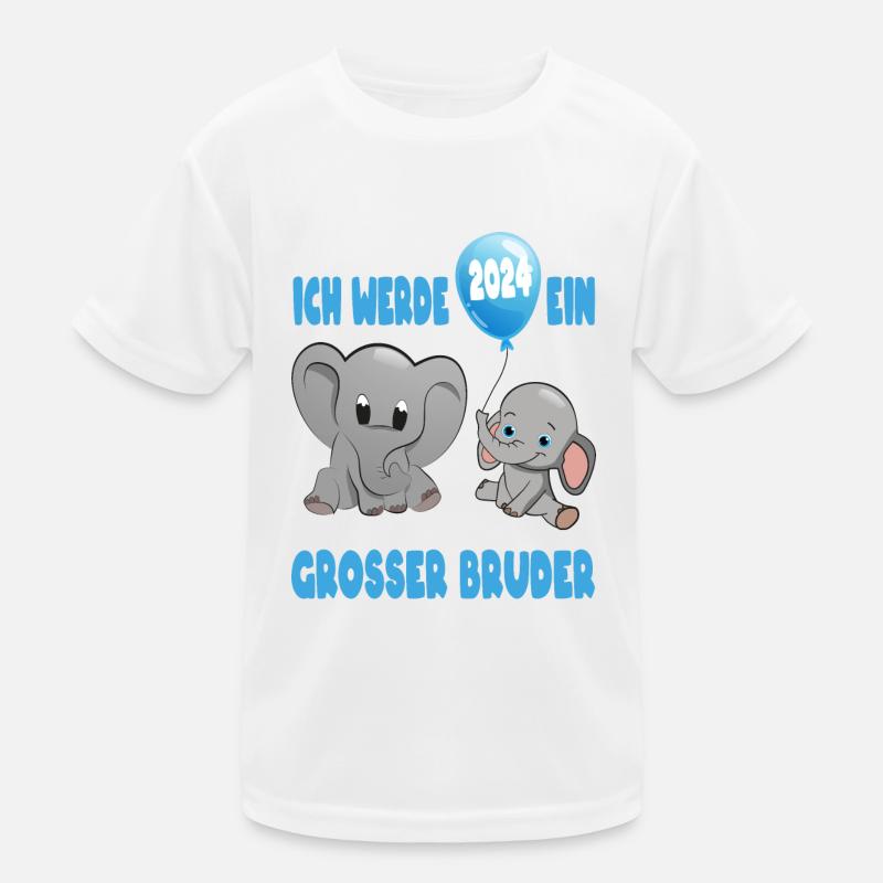 Ich werde ein großer Bruder 2024 Kinder Funktions-T-Shirt