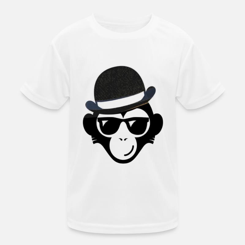 Monkey with Hat Wild Animal Ape Gift Idea Kids Functional T-Shirt