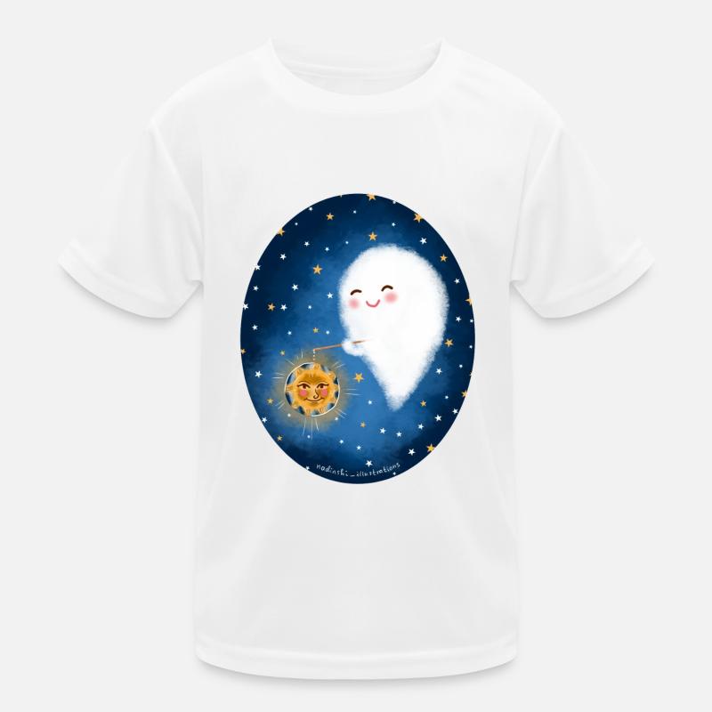 Ghost with lantern Kids Functional T-Shirt