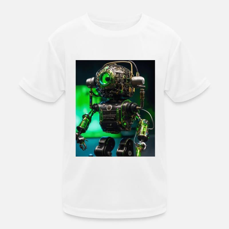Digitale Kunst eines Roboter-Mikrofons Kinder Funktions-T-Shirt