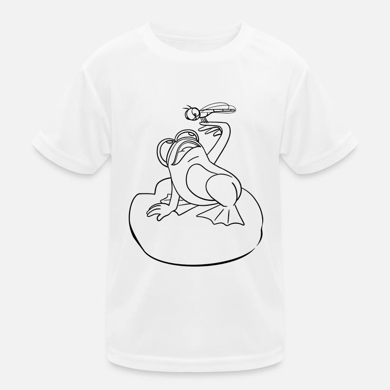 Beste Freunde Frosch und Libelle Ausmalbild Kinder Funktions-T-Shirt