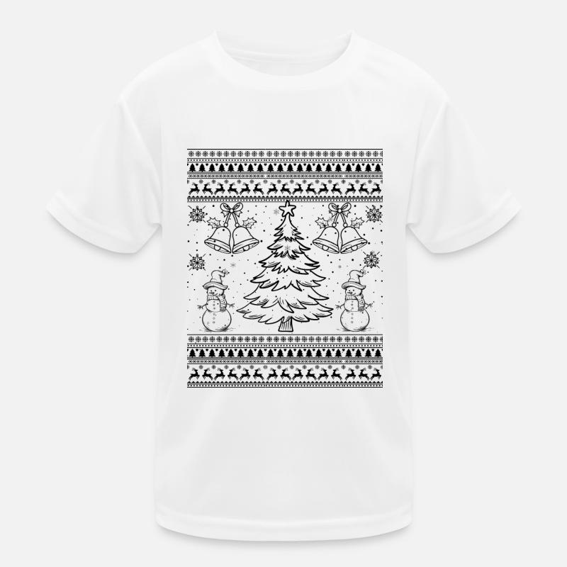 Weihnachtsbaum Muster Kinder Funktions-T-Shirt