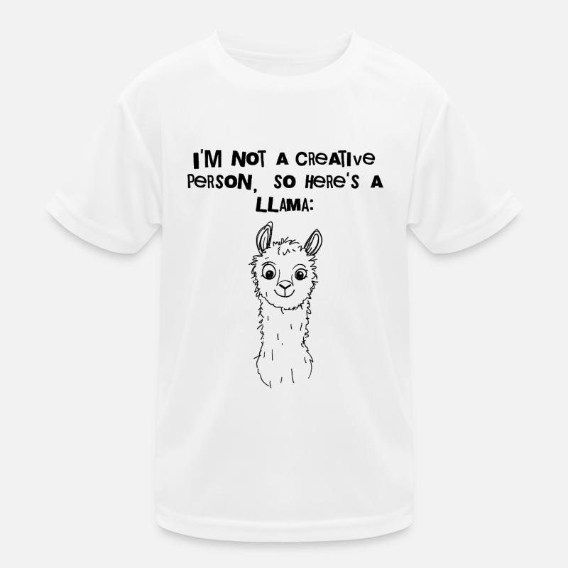 I'm Not Creative – Hier, ein Lama Kinder Funktions-T-Shirt