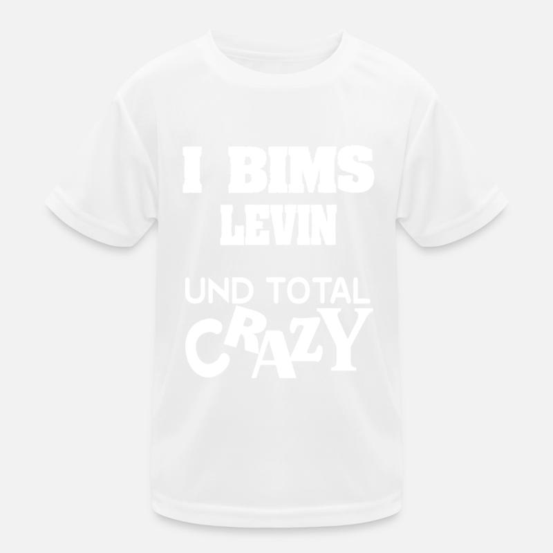 First name Levin Kids Functional T-Shirt