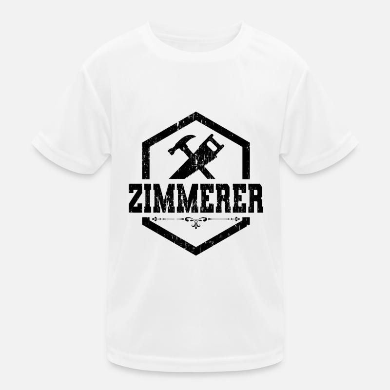 Zimmerer - Kinder Funktions-T-Shirt - Weiß
