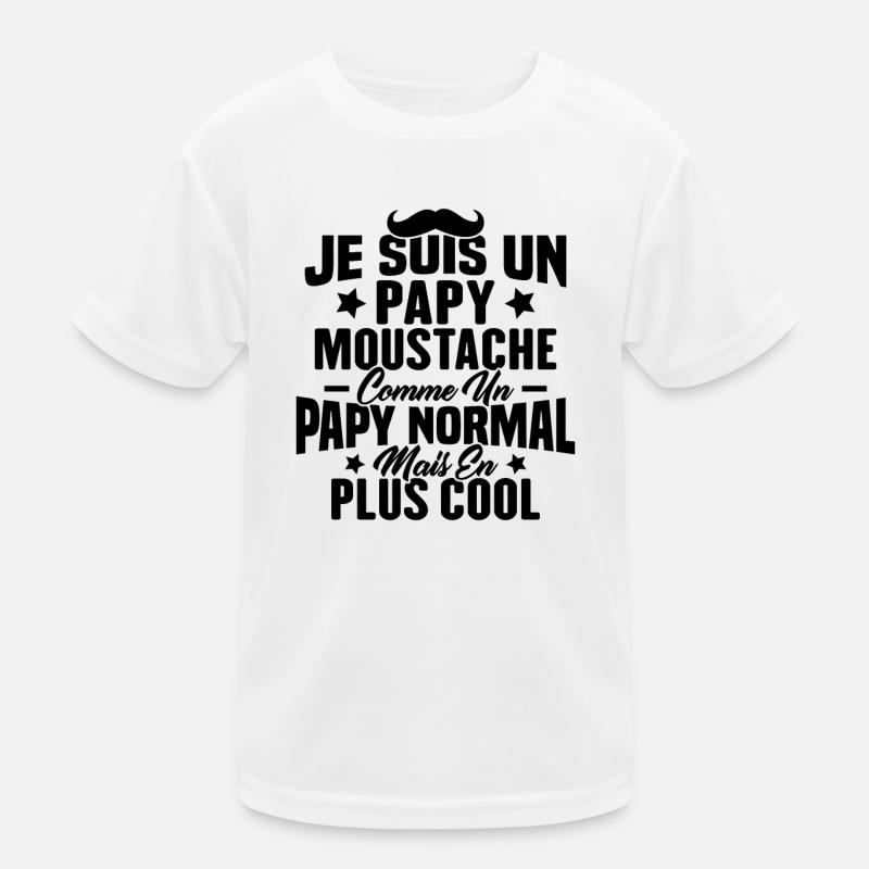 Un papy moustache comme un papy normal T-shirt sport Enfant