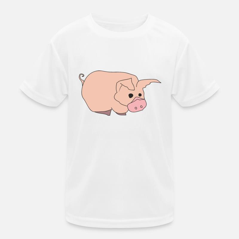 Lustiges Schwein Kinder Funktions-T-Shirt