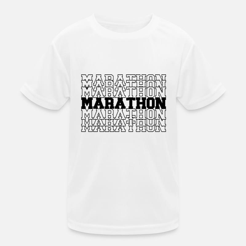 Marathon - Kinder Funktions-T-Shirt - Weiß